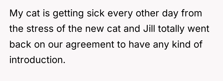 My cat is getting sick every other day from the...