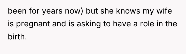 been for years now) but she knows my wife is...