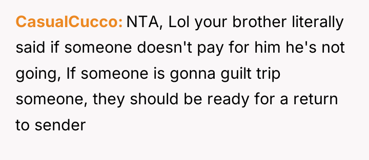 CasualCucco NTA, Lol your brother literally said if someone doesn't...