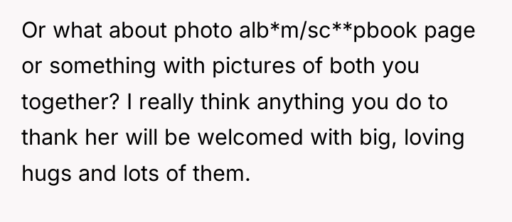 Or what about photo alb*m/sc**pbook page or something with pictures...