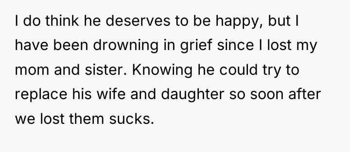 I do think he deserves to be happy, but I...