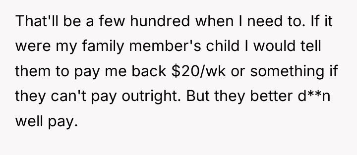 That'll be a few hundred when I need to. If...