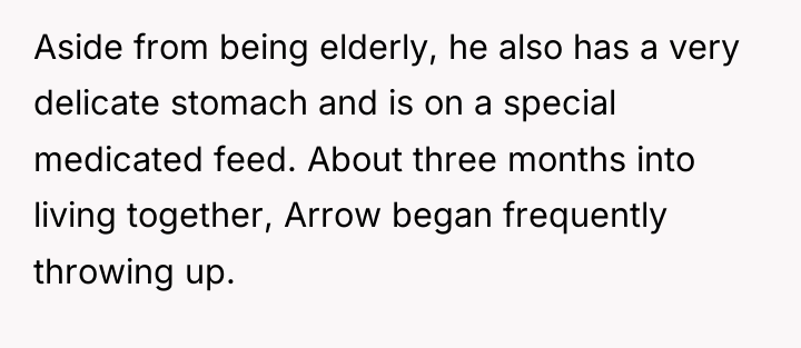 Aside from being elderly, he also has a very delicate...
