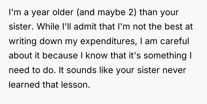 I'm a year older (and maybe 2) than your sister....