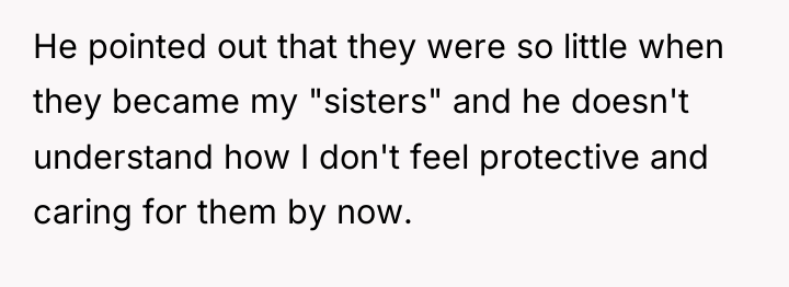 He pointed out that they were so little when they...