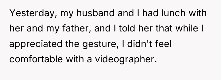 Yesterday, my husband and I had lunch with her and...
