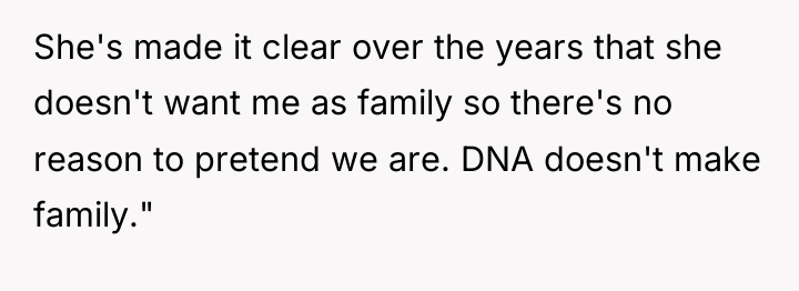 She's made it clear over the years that she doesn't...