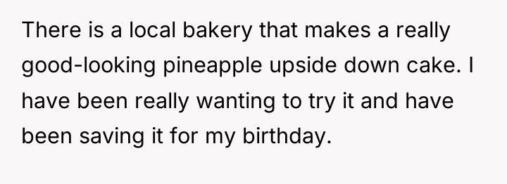 There is a local bakery that makes a really good-looking...
