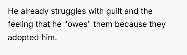He already struggles with guilt and the feeling that he...