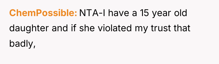 ChemPossible NTA-I have a 15 year old daughter and if...