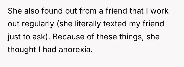 She also found out from a friend that I work...