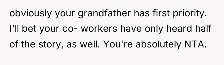 obviously your grandfather has first priority. I'll bet your co-...