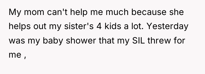 My mom can't help me much because she helps out...