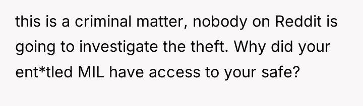 this is a criminal matter, nobody on Reddit is going...