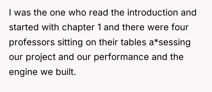 I was the one who read the introduction and started...