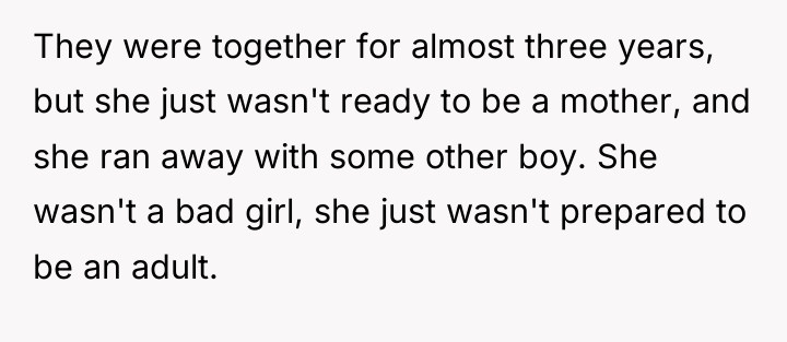 They were together for almost three years, but she just...