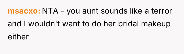 msacxo NTA - you aunt sounds like a terror and...