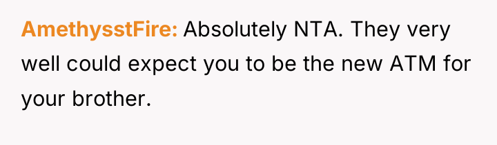 AmethysstFire Absolutely NTA. They very well could expect you to...