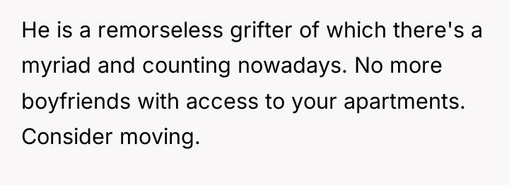 He is a remorseless grifter of which there's a myriad...
