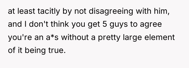 at least tacitly by not disagreeing with him, and I...