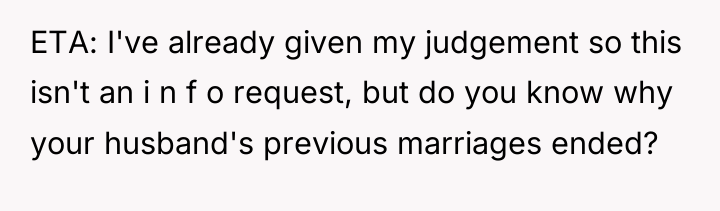 ETA: I've already given my judgement so this isn't an...