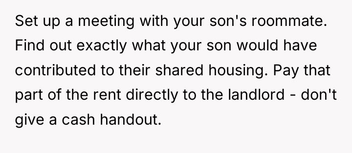 Set up a meeting with your son's roommate. Find out...
