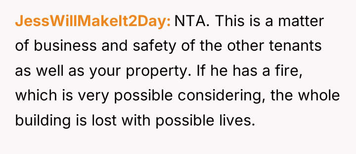 JessWillMakeIt2Day NTA. This is a matter of business and safety...