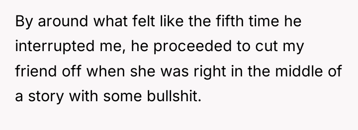 By around what felt like the fifth time he interrupted...