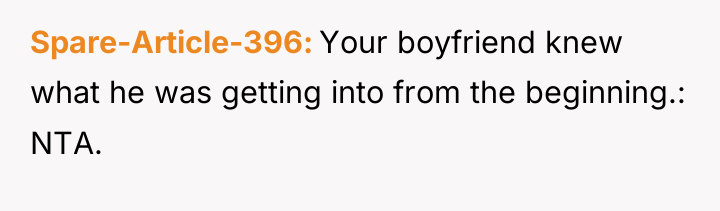 Spare-Article-396 Your boyfriend knew what he was getting into from...
