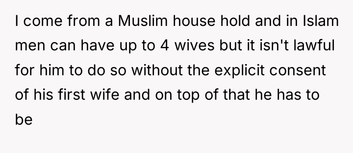 I come from a Muslim house hold and in Islam...