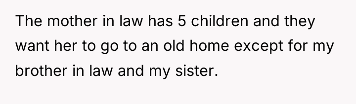 The mother in law has 5 children and they want...