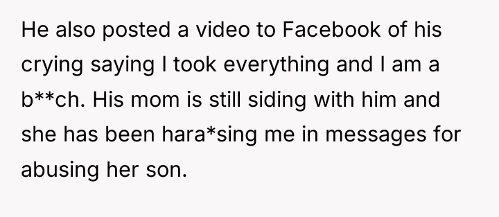 He also posted a video to Facebook of his crying...