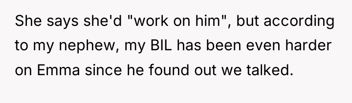 She says she'd "work on him", but according to my...