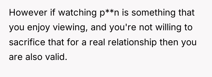 However if watching p**n is something that you enjoy viewing,...