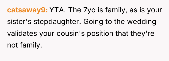 catsaway9 YTA. The 7yo is family, as is your sister's...