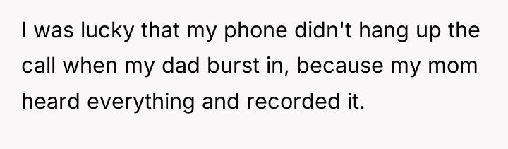 I was lucky that my phone didn't hang up the...