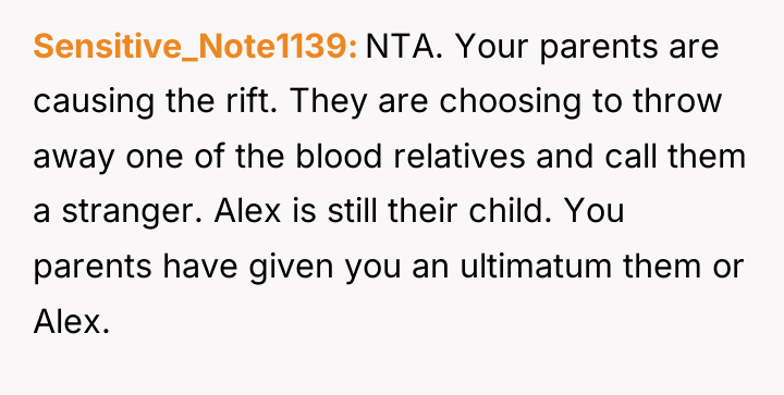 Sensitive_Note1139 NTA. Your parents are causing the rift. They are...