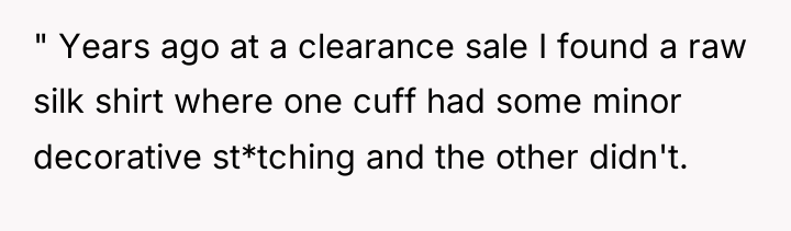 " Years ago at a clearance sale I found a...