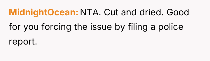 MidnightOcean NTA. Cut and dried. Good for you forcing the...