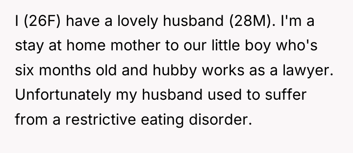 I (26F) have a lovely husband (28M). I'm a stay...
