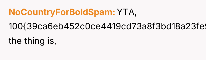 NoCountryForBoldSpam YTA, 100{39ca6eb452c0ce4419cd73a8f3bd18a23fe95ab4febb092bc2ab1b542eeea82f} the thing is,