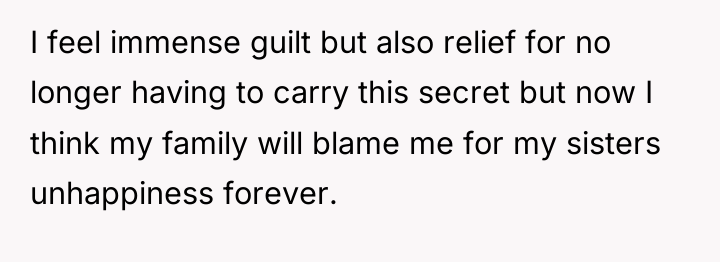I feel immense guilt but also relief for no longer...