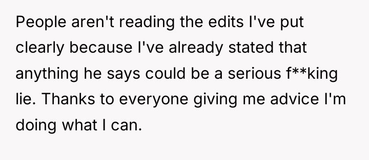 People aren't reading the edits I've put clearly because I've...