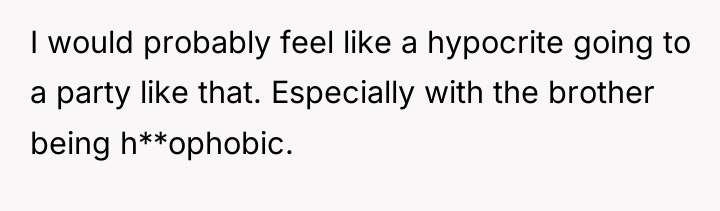 I would probably feel like a hypocrite going to a...