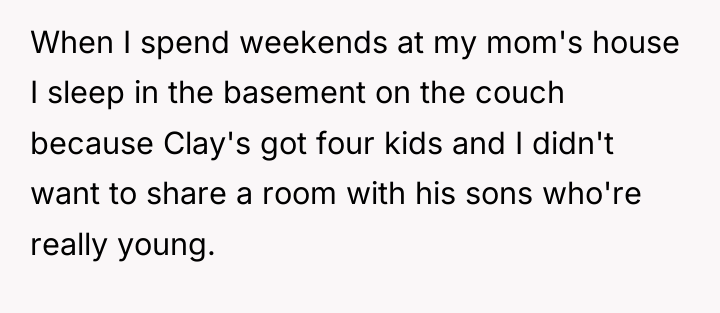 When I spend weekends at my mom's house I sleep...
