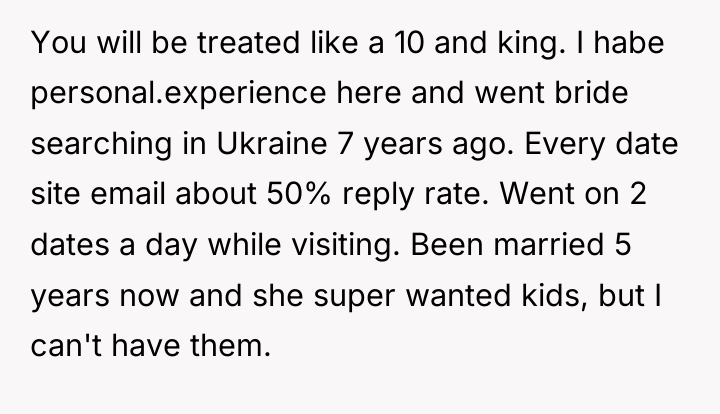 You will be treated like a 10 and king. I...