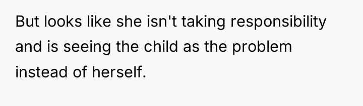 But looks like she isn't taking responsibility and is seeing...