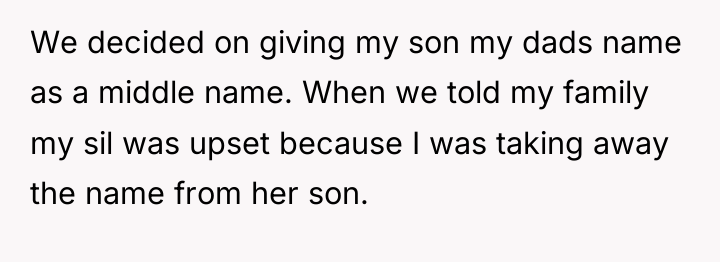 We decided on giving my son my dads name as...