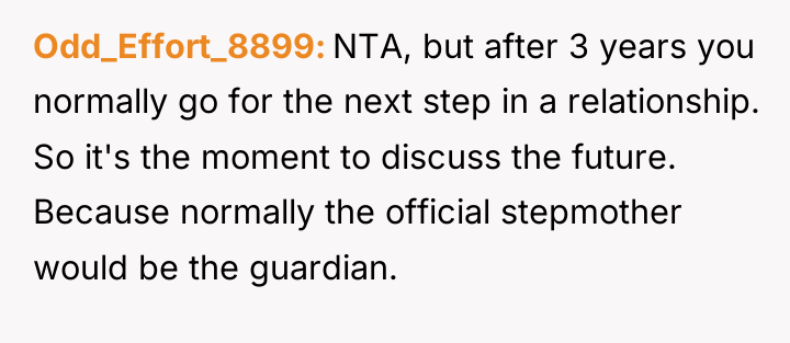 Odd_Effort_8899 NTA, but after 3 years you normally go for...