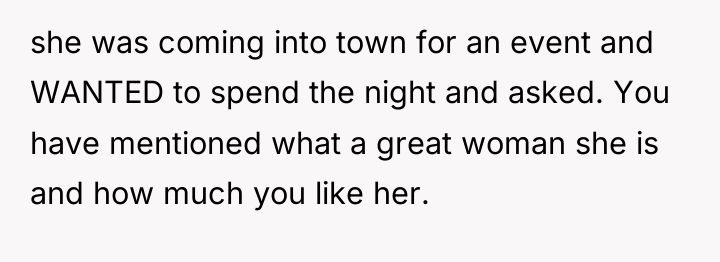 she was coming into town for an event and WANTED...